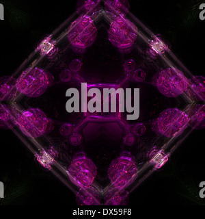 Wunderbare abstrakte illustrierte Glasobjekt Stockfoto