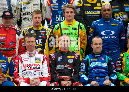 Donington, Vereinigtes Königreich. 18. März 2014. Fahrer während der British Touring Car Championship Medientag aus Donington Park Race Track. Bildnachweis: Action Plus Sport Bilder/Alamy Live News Stockfoto