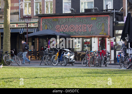 Café Rembrandt Square Amsterdam Niederlande Stockfoto