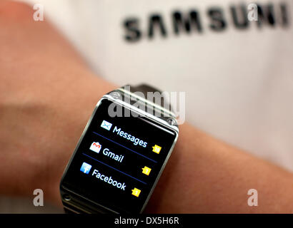 Wearable Technology Show, Olympia, London: Samsung Galaxy Gear Smartwatch Stockfoto