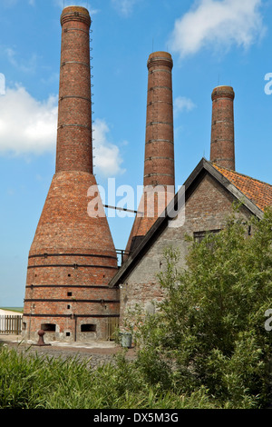 Lime Brennöfen an der Zuiderzee-Museum, Enkhuizen, Nordholland, Niederlande. Stockfoto