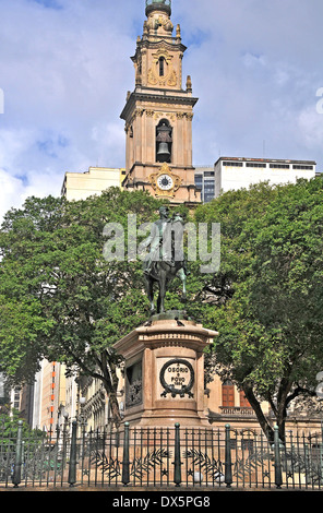 General Osorio Statue und Nossa Senhora Carmo da Antiga Sé XV November Kirchplatz Rio De Janeiro Brasilien Stockfoto