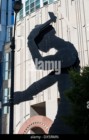 Hammering Man kinetische Skulptur.  Seattle Washington Stockfoto