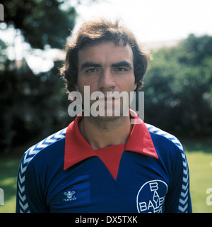 Fußball, 2. Bundesliga Nord 1977/1978, FC Bayer 05 Uerdingen, Team-Präsentation, Porträt Heinz Mostert Stockfoto