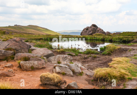 Doxey Pool auf die Kakerlaken Hügel Staffordshire Peak District England UK Stockfoto