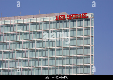 Sitz der einflussreichen Zeitschrift und Verlag Haus Der Spiegel in Hamburg, Deutschland im Juli 2013. Stockfoto