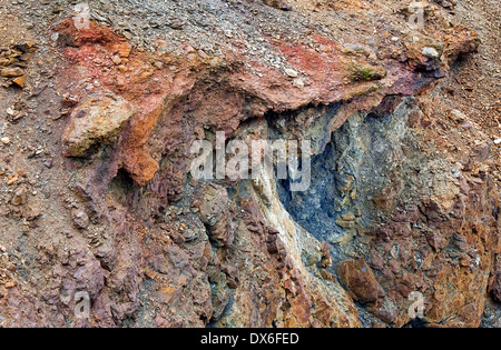 Ein Kunst-Foto einer erstaunlich bunte und zauberhafte Landschaft mit Alchemie im Tagebau historischen Kupfer gefüllt mir auf P Stockfoto