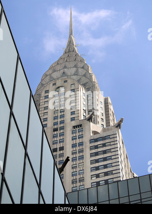 Das Chrysler Building angesehen von 42nd Street, New York Stockfoto