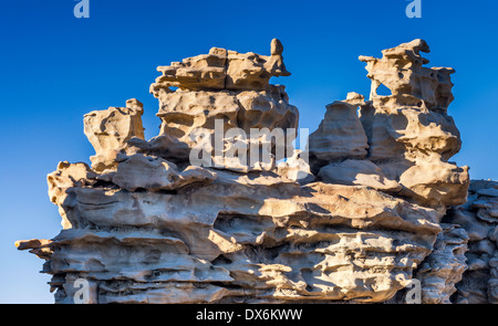 Siltstone Felsformationen an Fantasy Canyon, in der Nähe von Vernal, Utah, USA Stockfoto