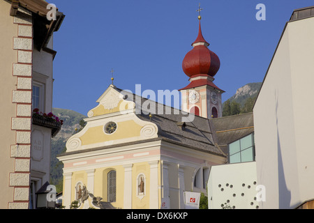 Europa, Italien, Dolomiten, Provinz Bozen, Gröden, St. Ulrich, "Großen" Kirche Stockfoto