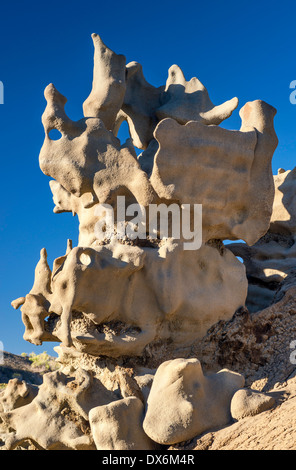 Siltstone Felsformationen an Fantasy Canyon, in der Nähe von Vernal, Utah, USA Stockfoto