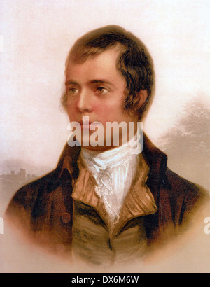 Schottischen Dichters ROBERT BURNS (1759-1796) nach dem Porträt von Alexander Masmyth im Jahre 1787 Stockfoto