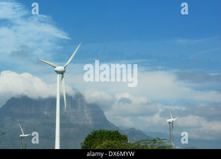 Windmühlen am Aralvoimozhi Stockfoto