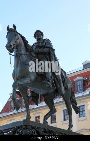 Statue von Grand Herzog Karl August von Sachsen-Weimar-Eisenach (1757-1828) in Weimar, Deutschland. Stockfoto