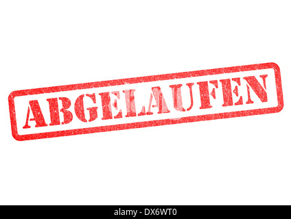 Abgelaufen (abgelaufen) Stempel/Stempel auf einem weißen Hintergrund. Stockfoto