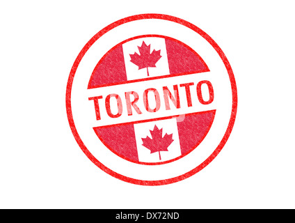 Reisepass-Stil TORONTO Stempel auf einem weißen Hintergrund. Stockfoto