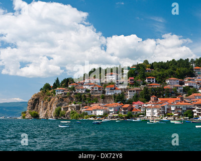 Die UNESCO-geschützte Stadt und See von Ohrid, Mazedonien Stockfoto