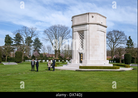 Die WW1 Flanders Feld amerikanischen Friedhof und Denkmal in Waregem, der einzige First World War One US Militärfriedhof in Belgien Stockfoto