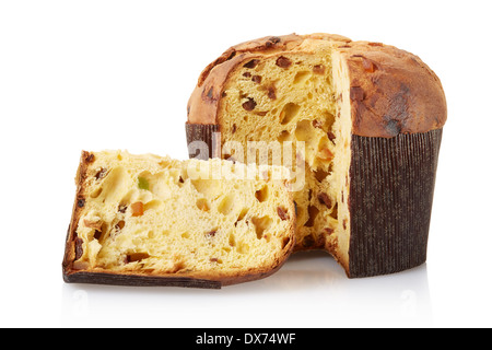 Panettone italienischer Weihnachtskuchen Stockfoto