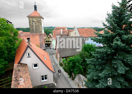 Rothenburg Deutschlandbild von Stadt Wände DE Franken Bayern Stockfoto