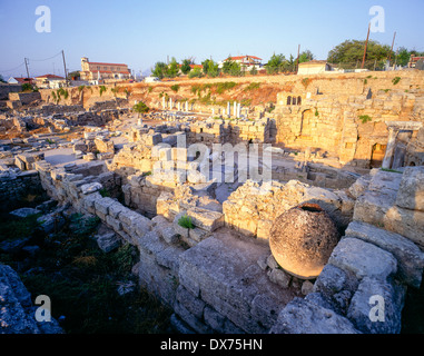 der Brunnen der Peirene antiken Korinth Corinthia Peloponnes Griechenland Stockfoto