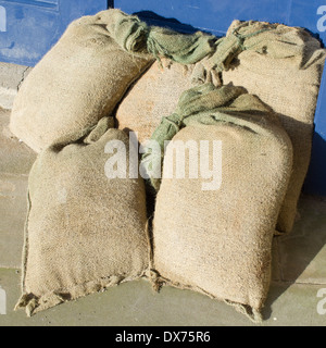 Braun Beige Sandsäcke Stockfoto