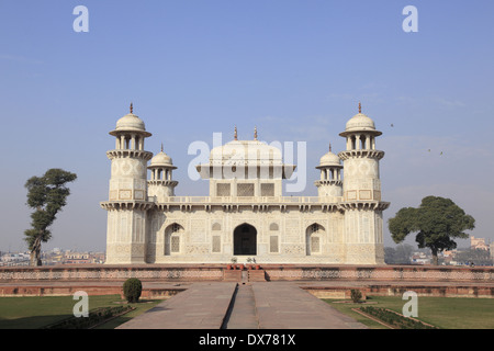 Indien. Agra. Die Mini-Taj (Itimad-Ud-Daulah Grabmal). Stockfoto