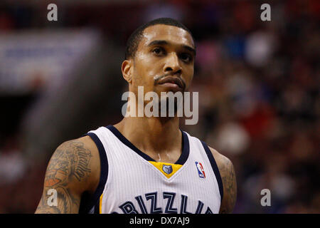 15. März 2014: Memphis Grizzlies guard Courtney Lee (5) während der NBA-Spiel zwischen den Memphis Grizzlies und die Philadelphia 76ers im Wells Fargo Center in Philadelphia, Pennsylvania. Die Memphis Grizzlies gewann 103-77. Christopher Szagola/Cal-Sport-Medien Stockfoto