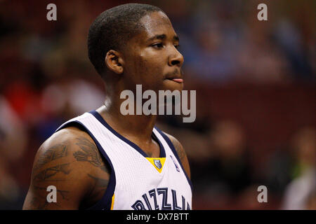 15. März 2014: Memphis Grizzlies leiten Ed Davis (32) während der NBA-Spiel zwischen den Memphis Grizzlies und die Philadelphia 76ers im Wells Fargo Center in Philadelphia, Pennsylvania. Die Memphis Grizzlies gewann 103-77. Christopher Szagola/Cal-Sport-Medien Stockfoto