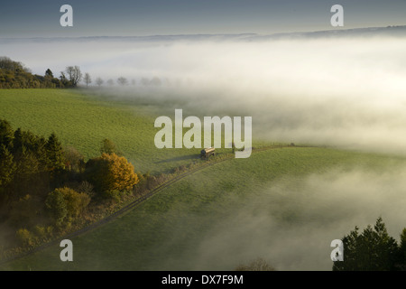 Ansicht von Beacon Hill Warnford Hampshire Stockfoto