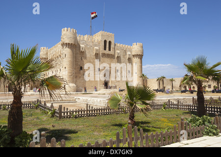 Zitadelle von Qaitbay, auch bekannt als Fort Qaitbay, Alexandria, Ägypten Stockfoto