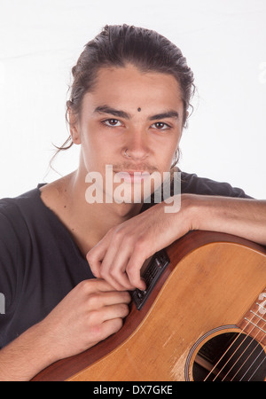 spanischen Jüngling mit Gitarre Stockfoto