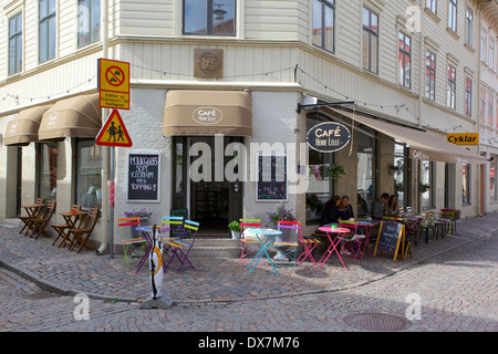 Europa, Skandinavien, Schweden, Göteborg, Haga District, Cafe außen Stockfoto