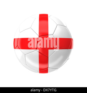 3D Fußball mit England Flagge Stockfoto