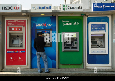 Türkische Bank Geldautomaten Istanbul Türkei Stockfoto