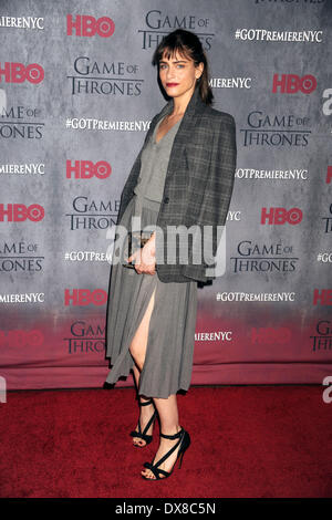 Amanda Peet Teilnahme an der "Game Of Thrones" Staffel 4 premiere Avery Fisher Hall, Lincoln Center am 18. März 2014 in New York City Stockfoto