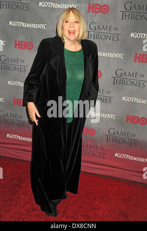 Diana Rigg Teilnahme an der "Game Of Thrones" Staffel 4 premiere Avery Fisher Hall, Lincoln Center am 18. März 2014 in New York City Stockfoto