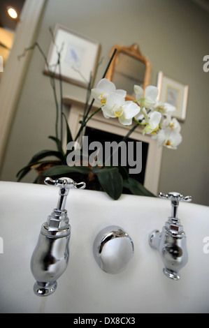 Ein Luxus-Badezimmer in einem Stadthaus UK Stockfoto