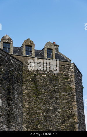 Dunstaffnage Castle ist eine teilweise zerstörten Burg in Argyll und Bute, westlichen Schottland. Es liegt 3 Meilen N.N.E. von Oban, befindet sich Stockfoto