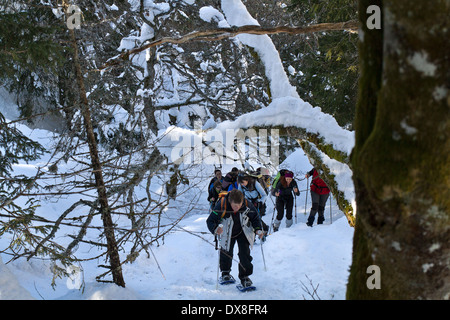 Christi Himmelfahrt Schneeschuhwanderer Stockfoto