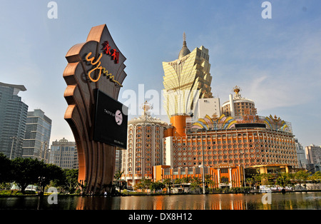 Hotel Gran Lisboa Casino Lisboa Cristal Palace Casino Macau China Stockfoto