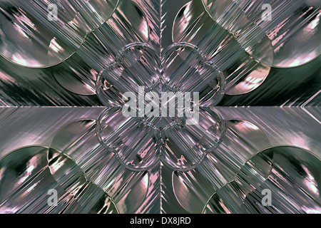 Wunderbare abstrakte illustrierte Glasobjekt Stockfoto