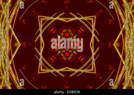 Wunderbare abstrakte illustrierte Glasobjekt Stockfoto