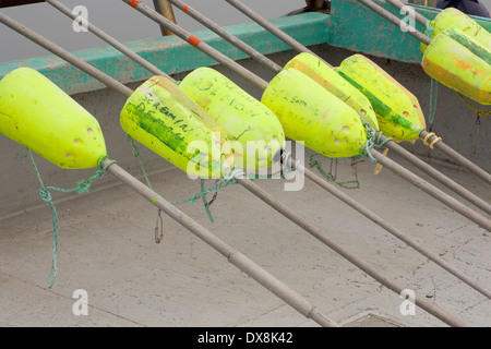 Bojen auf kleinen Boot Details Stockfoto