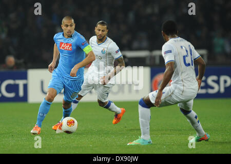 Neapel, Italien. 20. März 2014. Gokhan Inler während der UEFA Europa League Runde der 16 Rückspiel-match zwischen SSC Napoli und FC Porto Fußball im Stadio San Paolo am 20. März 2014 in Neapel, Italien. Bildnachweis: Franco Romano/NurPhoto/ZUMAPRESS.com/Alamy Live-Nachrichten Stockfoto