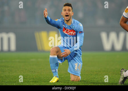 Neapel, Italien. 20. März 2014. Dries Mertens während der UEFA Europa League Runde der 16 Rückspiel-Match zwischen SSC Napoli und FC Porto Fußball im Stadio San Paolo am 20. März 2014 in Neapel, Italien. Bildnachweis: Franco Romano/NurPhoto/ZUMAPRESS.com/Alamy Live-Nachrichten Stockfoto