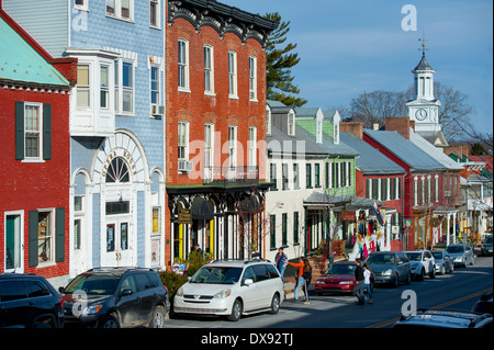 USA West Virginia WV Shepherdstown Ansicht westdeutschen Street Street Stockfoto