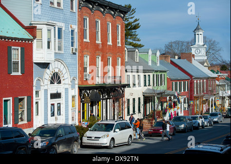 USA West Virginia WV Shepherdstown Ansicht westdeutschen Street Street Stockfoto