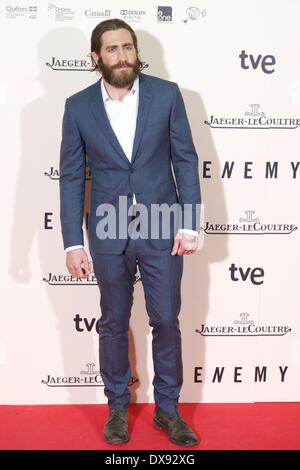 Madrid, Spanien. 20. März 2014. US-Schauspieler Jake Gyllenhaal besucht "Feind" Premiere im Kino Palafox am 20. März 2014 in Madrid Credit: Jack Abuin/ZUMAPRESS.com/Alamy Live News Stockfoto