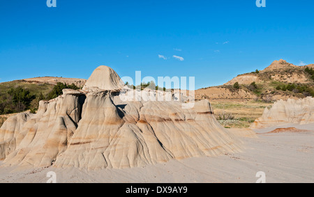 North Dakota, Theodore-Roosevelt-Nationalpark, South Unit, Badlands, Hoodoo-Rock-formation Stockfoto